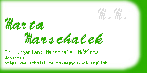 marta marschalek business card